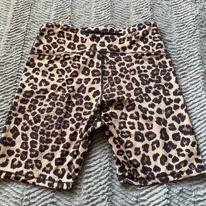 Cheetah biker shorts